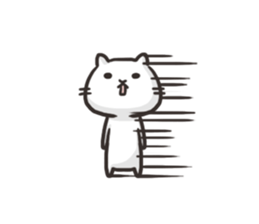 Pretty white cat sticker #1763346