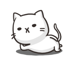 Pretty white cat sticker #1763352