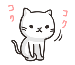 Pretty white cat sticker #1763353