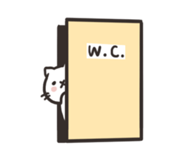 Pretty white cat sticker #1763359