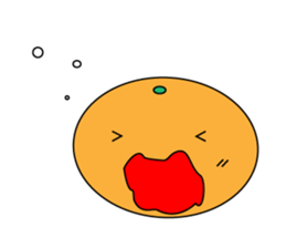 JAPANESE ORANGE STICKER sticker #1764582