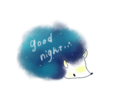 night sky hedgehog sticker #1765364