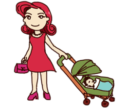 Molly and her baby sticker #1765536