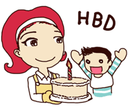 Molly and her baby sticker #1765544