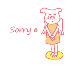piggy of angel sticker #1767614