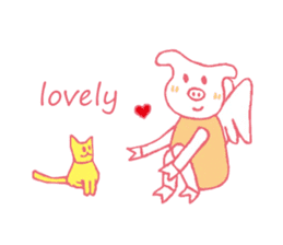 piggy of angel sticker #1767620