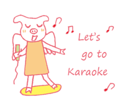 piggy of angel sticker #1767624