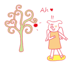 piggy of angel sticker #1767629