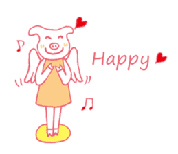 piggy of angel sticker #1767632
