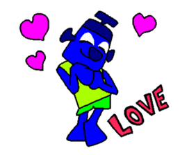 Blue Robot sticker #1768530