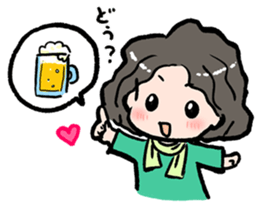 Cute Tipsy Woman 2 sticker #1769977