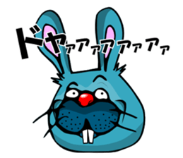 funny rabbit Mr.blue give responses sticker #1770427