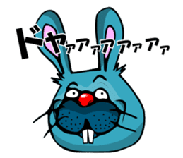 funny rabbit Mr.blue give responses sticker #1770427
