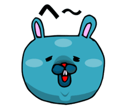 funny rabbit Mr.blue give responses sticker #1770428