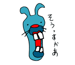 funny rabbit Mr.blue give responses sticker #1770446