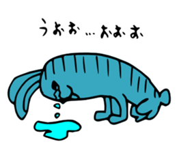 funny rabbit Mr.blue give responses sticker #1770449