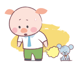 Pig & Mouse sticker #1770606
