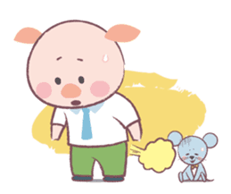 Pig & Mouse sticker #1770606