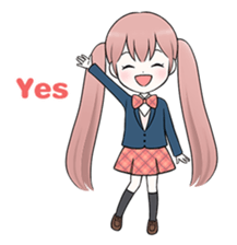 Bunches girl sticker #1770898