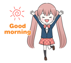 Bunches girl sticker #1770901