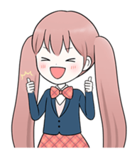 Bunches girl sticker #1770902