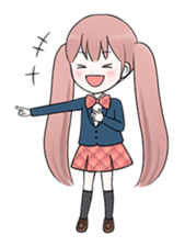 Bunches girl sticker #1770905