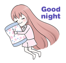 Bunches girl sticker #1770909