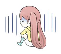 Bunches girl sticker #1770915