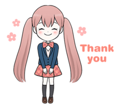 Bunches girl sticker #1770916