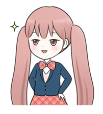 Bunches girl sticker #1770919