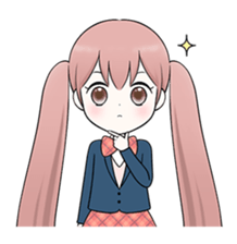 Bunches girl sticker #1770922