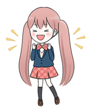 Bunches girl sticker #1770924