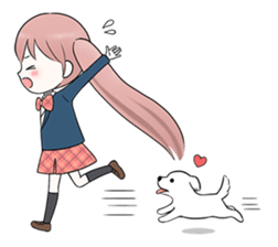 Bunches girl sticker #1770926