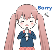 Bunches girl sticker #1770927