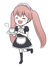 Bunches girl sticker #1770928