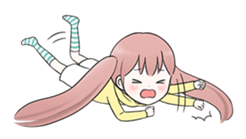 Bunches girl sticker #1770929