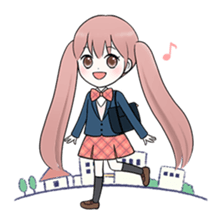 Bunches girl sticker #1770934