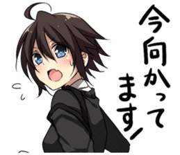 Cat system girl sticker sticker #1771761