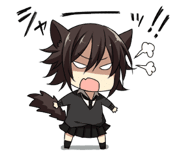 Cat system girl sticker sticker #1771767