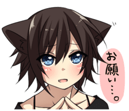 Cat system girl sticker sticker #1771769