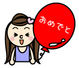 Everyday of colorful women 2 Japanese sticker #1774149