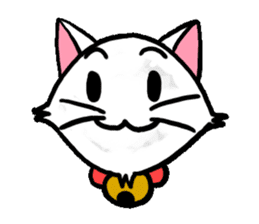 White Kitty Flannel sticker #1774953
