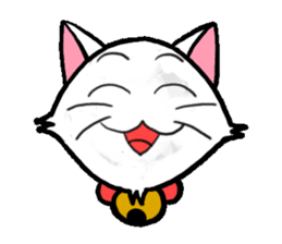 White Kitty Flannel sticker #1774954