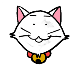 White Kitty Flannel sticker #1774955