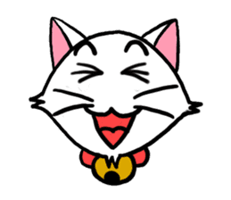 White Kitty Flannel sticker #1774956