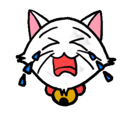 White Kitty Flannel sticker #1774957