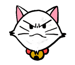 White Kitty Flannel sticker #1774958