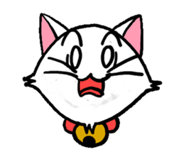 White Kitty Flannel sticker #1774959