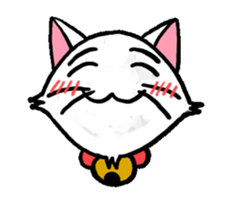 White Kitty Flannel sticker #1774960