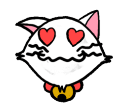 White Kitty Flannel sticker #1774961